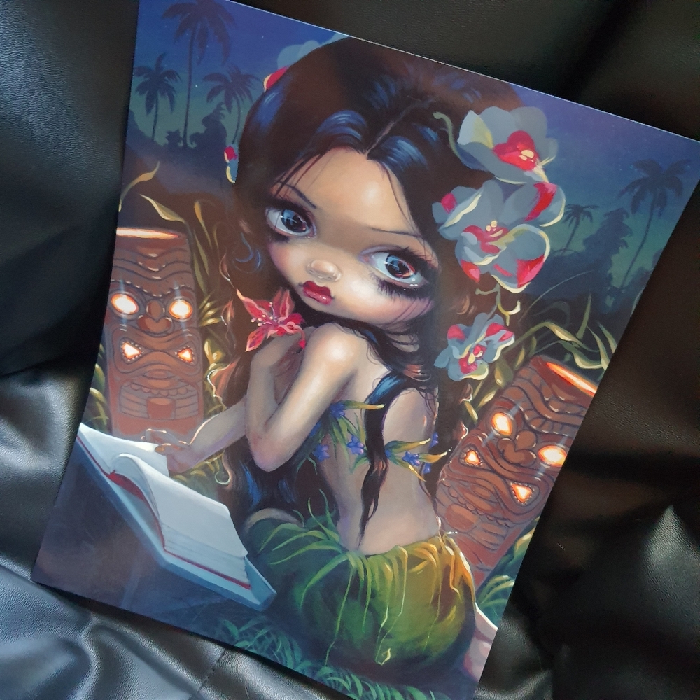 Jasmine Becket Griffith 8.5x11 Art Print Amara And The Book Tiki